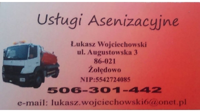 Łukasz Wojciechowski Żołędowo: usługi asenizacyjne, wywóz nieczystości, wywóz nieczystości płynnych, opróżnianie szamb, wywóz szamba